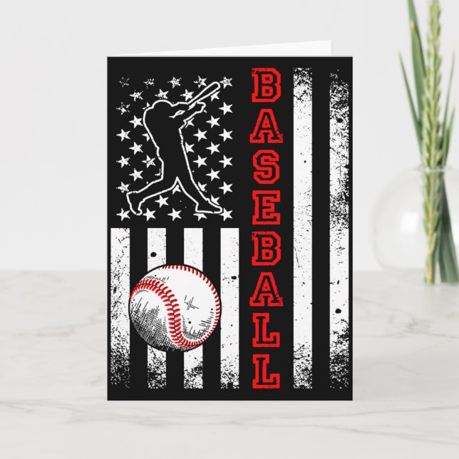 Carte Équipe de baseball du drapeau américain T-shirt de (Devant)