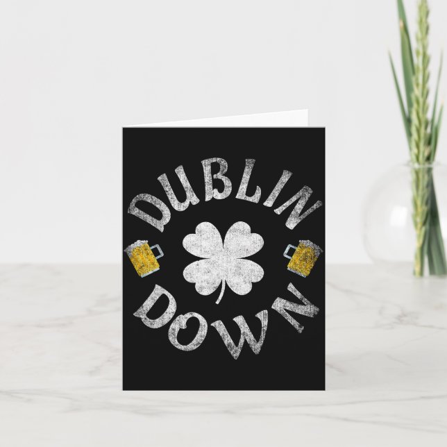 Carte Équipe de boisson irlandaise de Dublin St. Patrick (Devant)