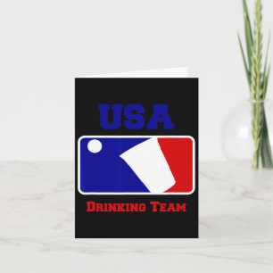 Carte Équipe de boisson Usa drôle jeu de beer pong de fê