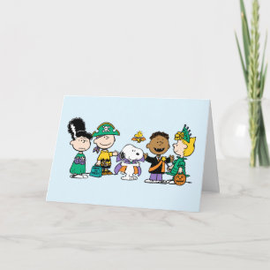 Carte Équipe de bonbons Peanuts Gang Halloween