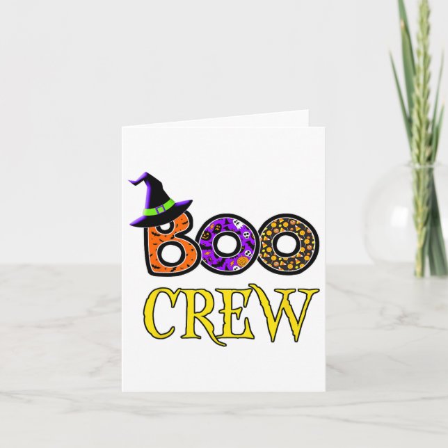 Carte Équipe de boo costume d'Halloween (Devant)