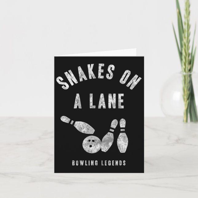 Carte Équipe De Bowling Serpents De Chemise Sur Une Voie (Devant)