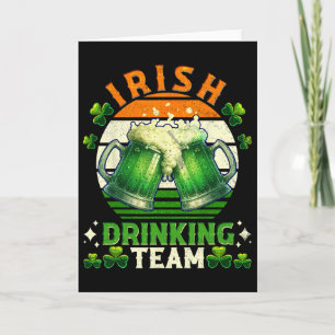 Carte Équipe de buveurs de bière irlandaise drôle de la