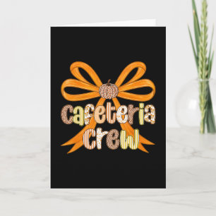 Carte Équipe de cafétéria Préparatifs Coquette Automne A