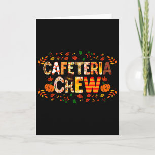 Carte Équipe de cafétéria reconnaissante automne Pumpkin