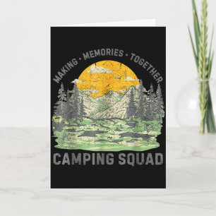 Carte Équipe de camping familiale rétro Ést 2025 Campeur