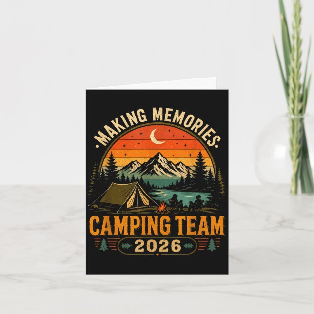 Carte Équipe de camping pour créer des souvenirs 2026 as (Devant)