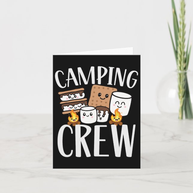 Carte Équipe de camping Smore Campfire Group Équipe de p (Devant)