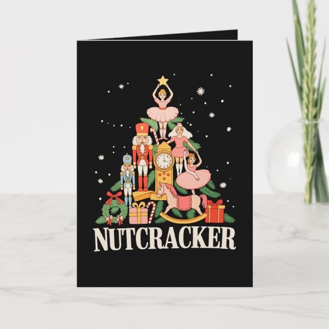 Carte Équipe de Casse-Noisette de Noël Ballet Danse Xmas (Devant)