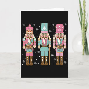 Carte Équipe de casse-noisettes rose vintage femmes fill