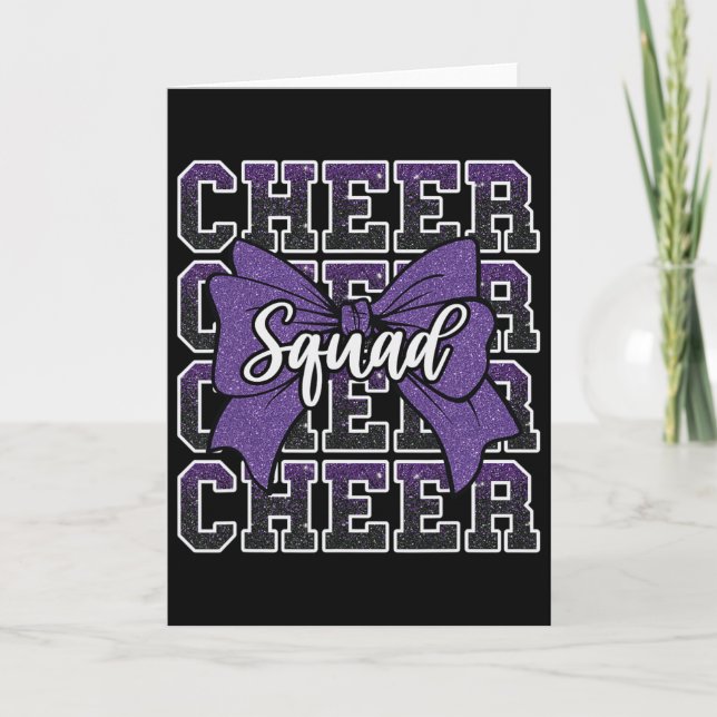 Carte Équipe de cheer violette Équipe de cheerleader drô (Devant)