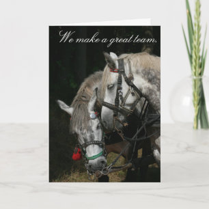 Carte Équipe de chevaux "Nous faisons une grande équipe"