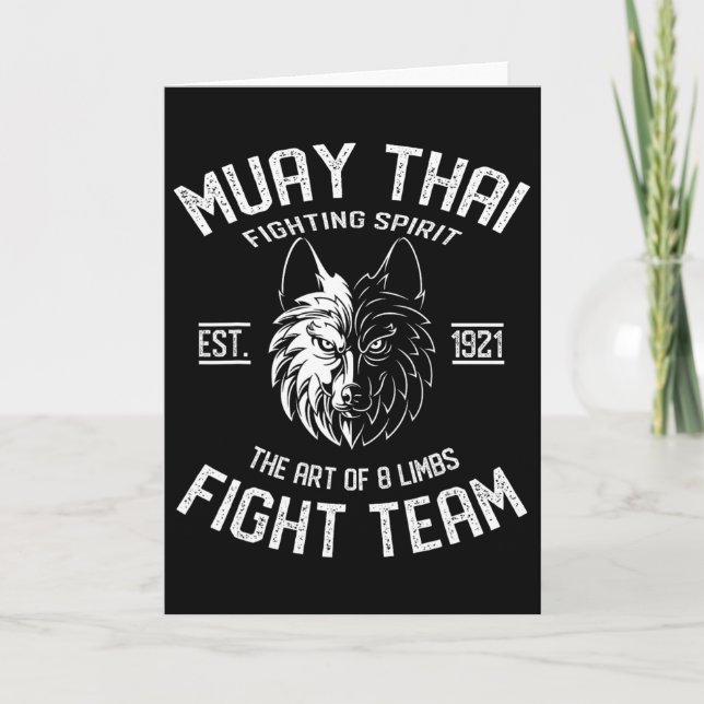 Carte Équipe de combat Muay Thai Wolf - Nak Muay, G kick (Devant)