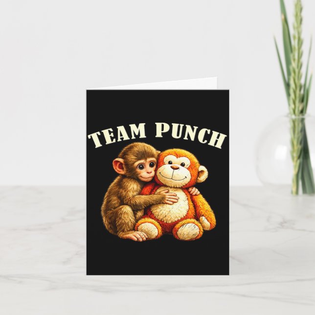 Carte Équipe de coup de poing de bébé singe  (Devant)