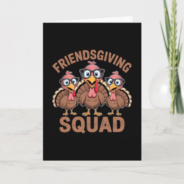 Carte Équipe de course de dinde Friendsgiving drôle corr (Devant)