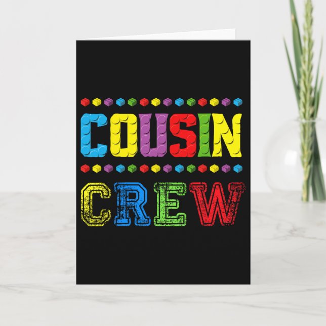 Carte Équipe de cousins Blocs de construction Maître Con (Devant)