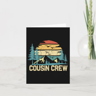 Carte Équipe de cousins campeurs amis vacances d'été en