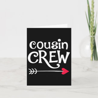 Carte Équipe de cousins cœur rouge et flèche Enfants et 