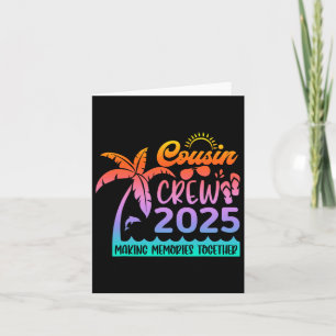 Carte Équipe de cousins drôles 2025 Été groupe faisant d