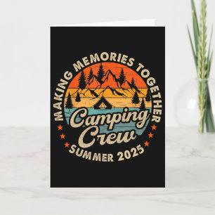 Carte Équipe de cousins rétro 2025 Camping Cousins Été 2