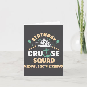 Carte Équipe de croisière d'anniversaire