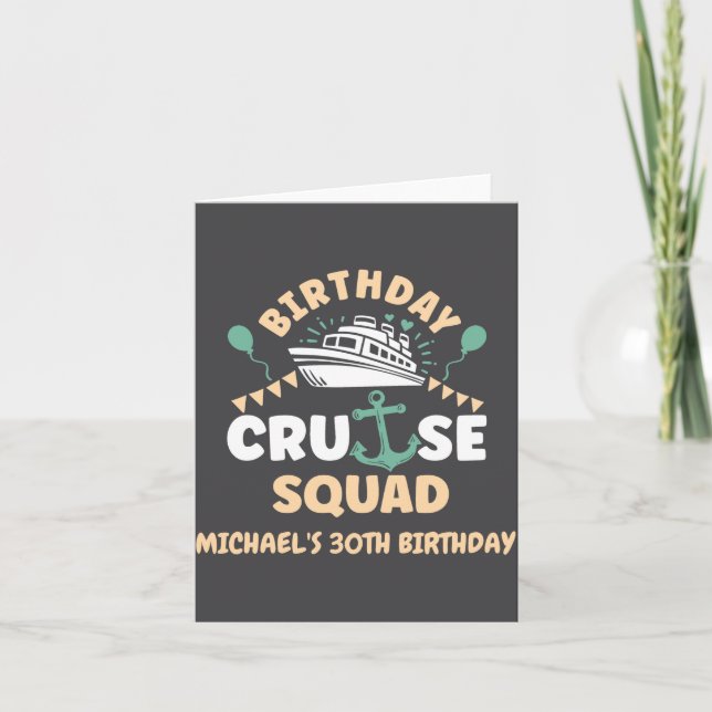 Carte Équipe de croisière d'anniversaire  (Devant)