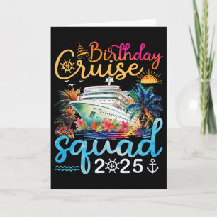 Carte Équipe de croisière d'anniversaire 2025 Croisière