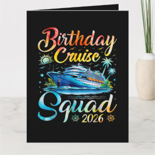 Carte Équipe de croisière d'anniversaire 2026