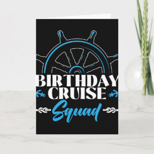 Carte Équipe de croisière d'anniversaire Croisière Batea