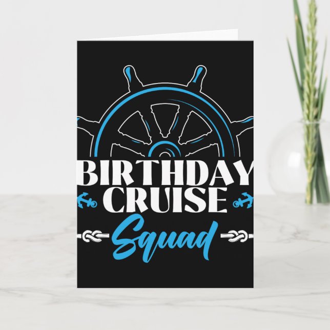 Carte Équipe de croisière d'anniversaire Croisière Batea (Devant)