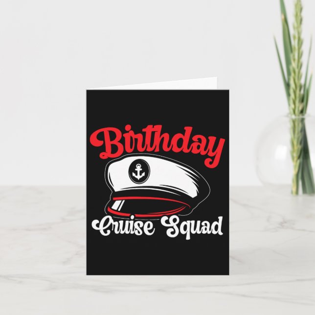 Carte Équipe de croisière d'anniversaire Cruising Bookin (Devant)