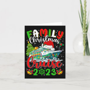 Carte Équipe de croisière de Noël en famille 2023 Xmas F