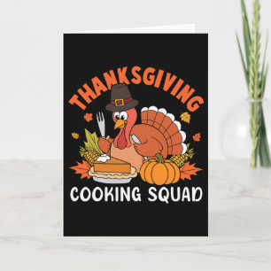 Carte Équipe de cuisine de Thanksgiving Équipe Chef de d