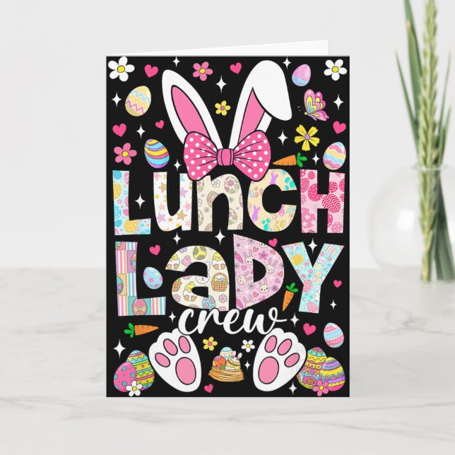 Carte Équipe de dame de déjeuner Funny Bunny Cafétéria F (Devant)