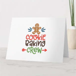 Carte équipe de fabrication de biscuits de Noël