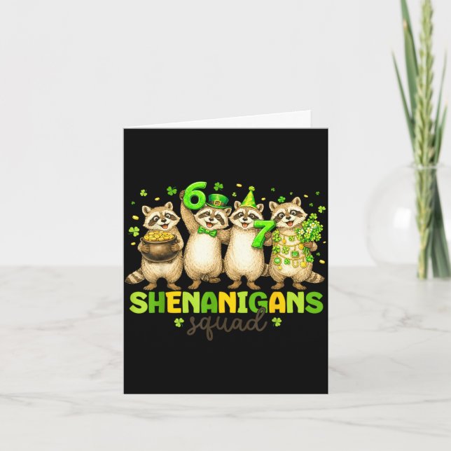 Carte Équipe de farceurs raton laveur pour enfants femme (Devant)