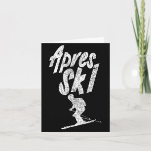 Carte équipe de fête après-ski équipage skieur bière ski