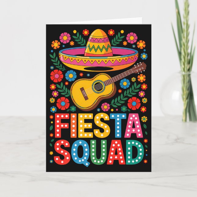 Carte Équipe de fête Cinco De Mayo Faisons la fête Homme (Devant)