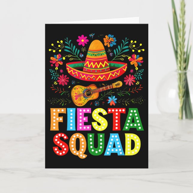 Carte Équipe de fête Cinco De Mayo Faisons la fête Mexic (Devant)