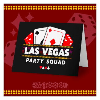 Carte Équipe de fête Voyage à Vegas Équipe de Las Vegas