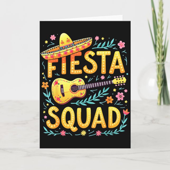 Carte Équipe de fiesta correspondant à la fête mexicaine (Devant)