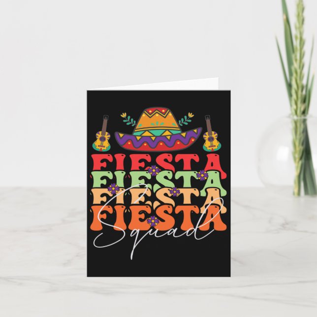 Carte Équipe de fiesta drôle Cinco De Mayo Fête mexicain (Devant)
