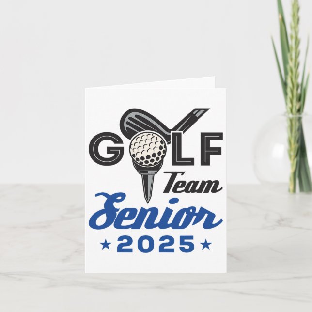 Carte Équipe De Golf Senior 2025 Graduation Night Cl De  (Devant)