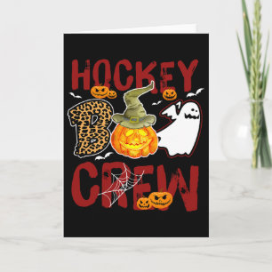 Carte Équipe de Hockey Boo Crew Halloween Joueurs Entraî
