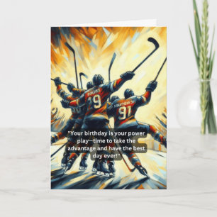 Carte Équipe de hockey sur glace puissance jouer ensembl
