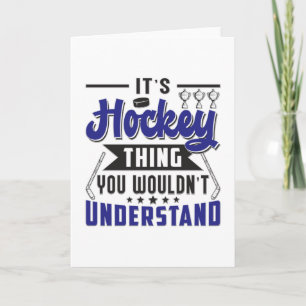 Carte Équipe de hockey sur glace Stick Team Puck Funny I