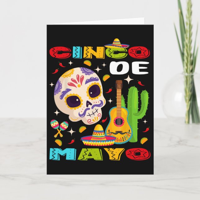 Carte Équipe de la fête mexicaine Cinco De Mayo 5 De May (Devant)