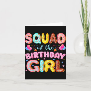 Carte Équipe de la fille d'anniversaire faire un party d