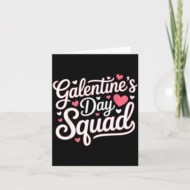 Carte Équipe de la Saint-Valentin pour les dames festive (Devant)