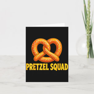 Carte équipe de l'amoureux de bretzel torsadé